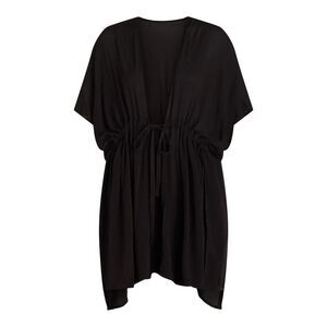 Time and Tru Women's Layering Top Size XXL/XXXL Black Tie Front Beach Casual